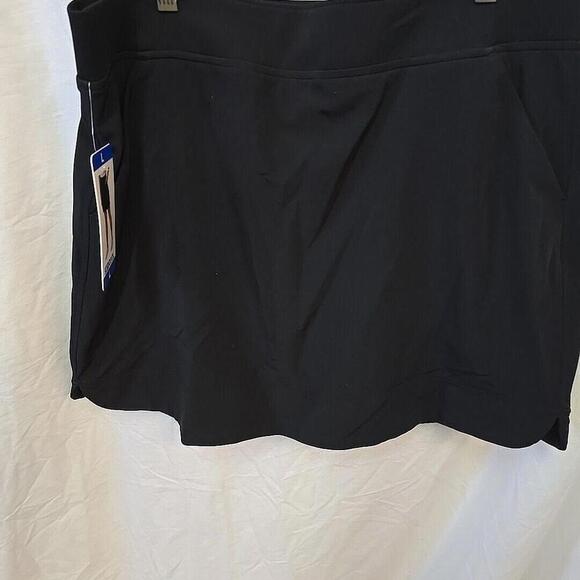 32 Degrees Cool Womens Elastic Waist Skirt Front Pockets Size Large Black (76-3) - Picture 2 of 9